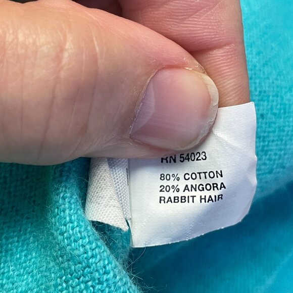 Vintage Gap Womens Angora Blend Pullover Tunic Sweater Size M Bright Coastal - Picture 11 of 14